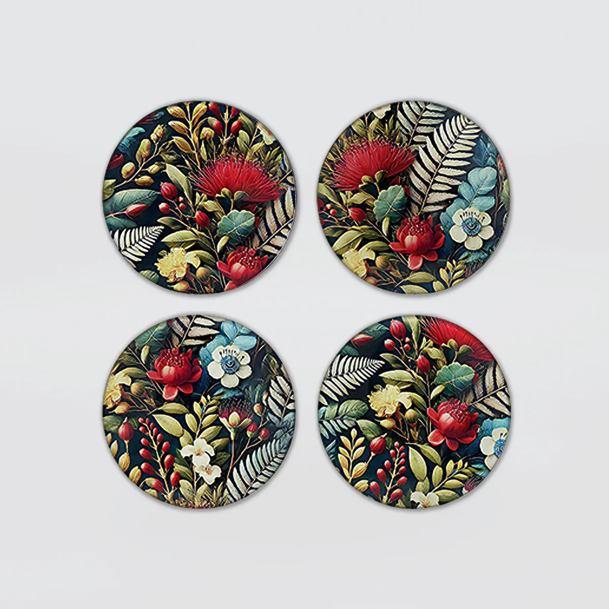 Coaster Set/4 - 'Pohutukawa'