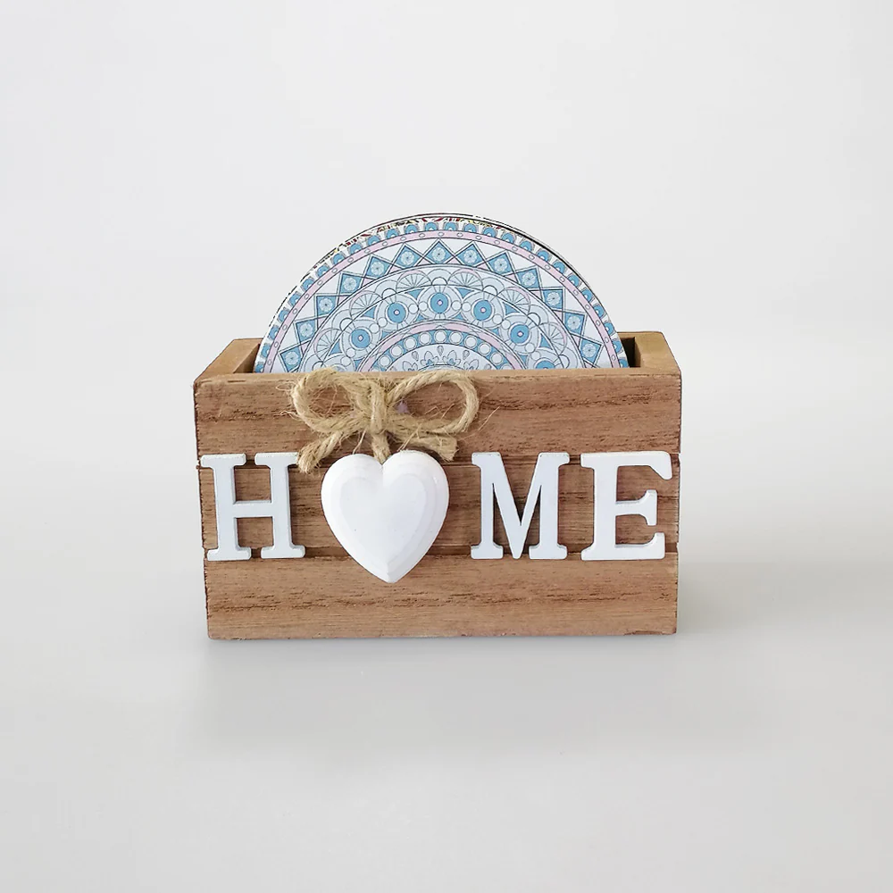 Coaster Set in 'home' holder - Image 3