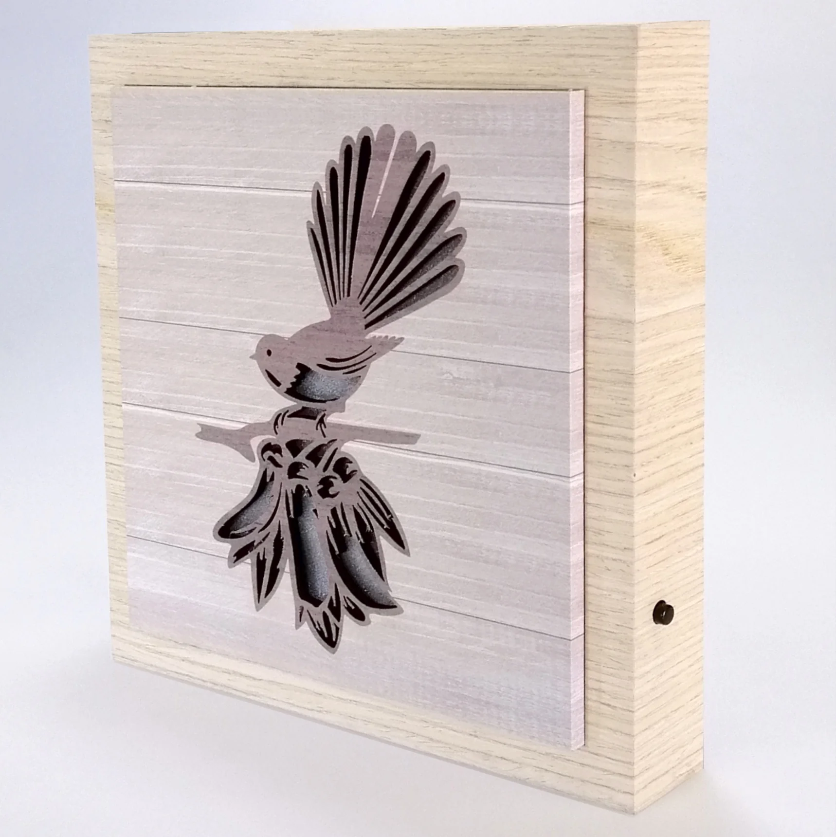 Coloured LED Kiwiana Block - 'Fantail' - Image 3