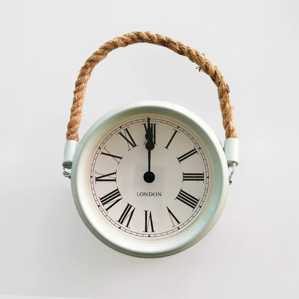 Coloured Rope Clocks Roman - 20cm