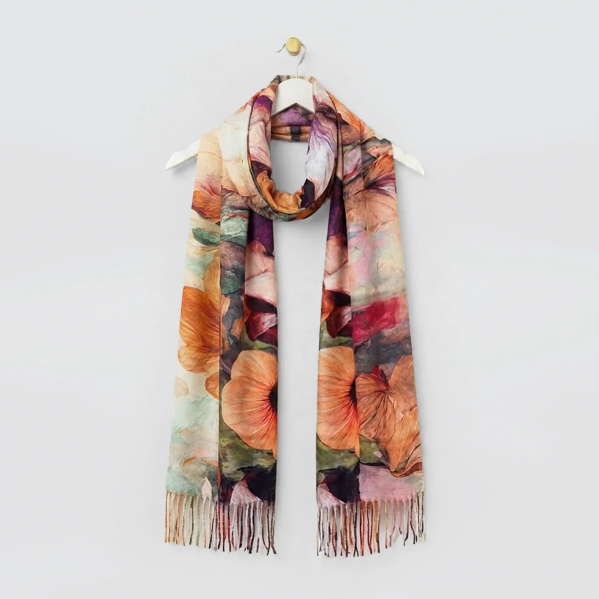 Colourful Floral Winter Scarves - Image 3