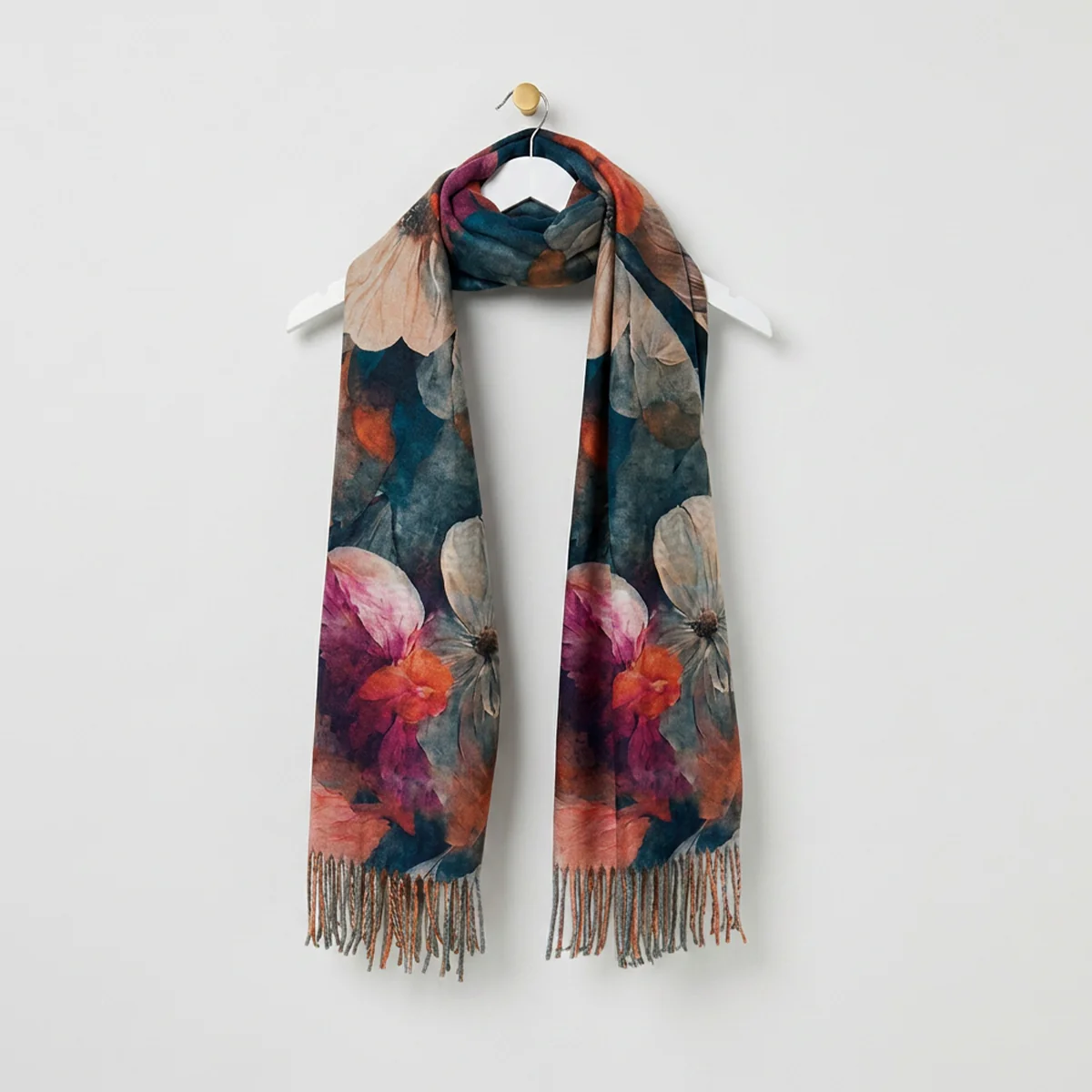 Coloured Floral Winter Scarves - Image 3
