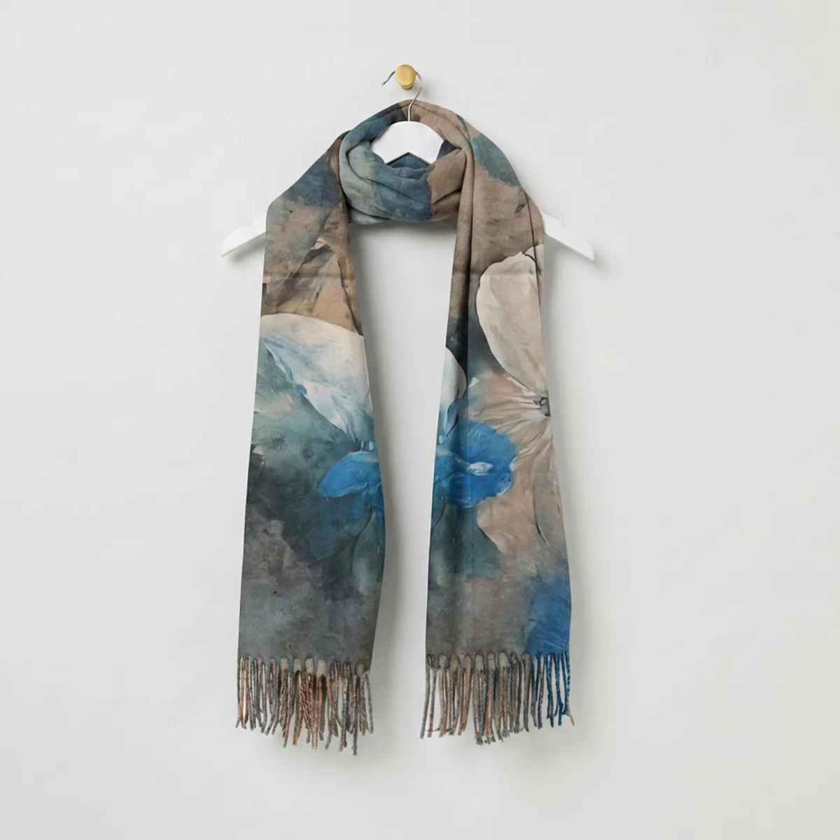 Coloured Floral Winter Scarves - Image 5