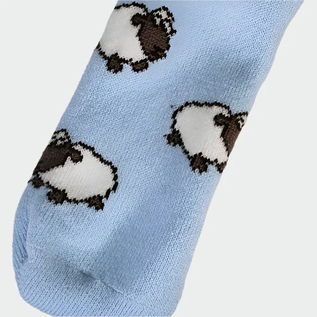 Comfort Bed Socks - Powder Blue Sheep