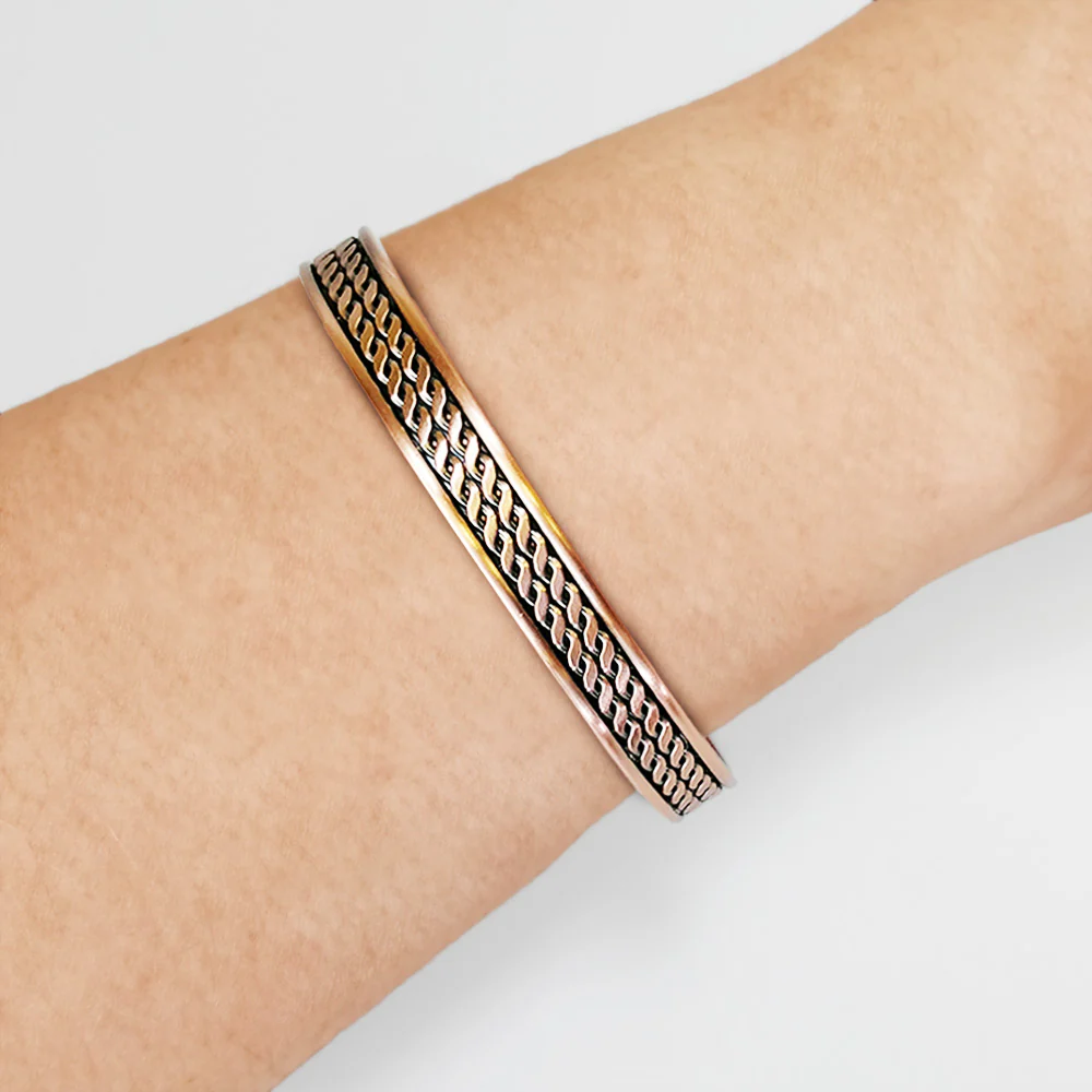 Copper Textured Bracelet - Image 2