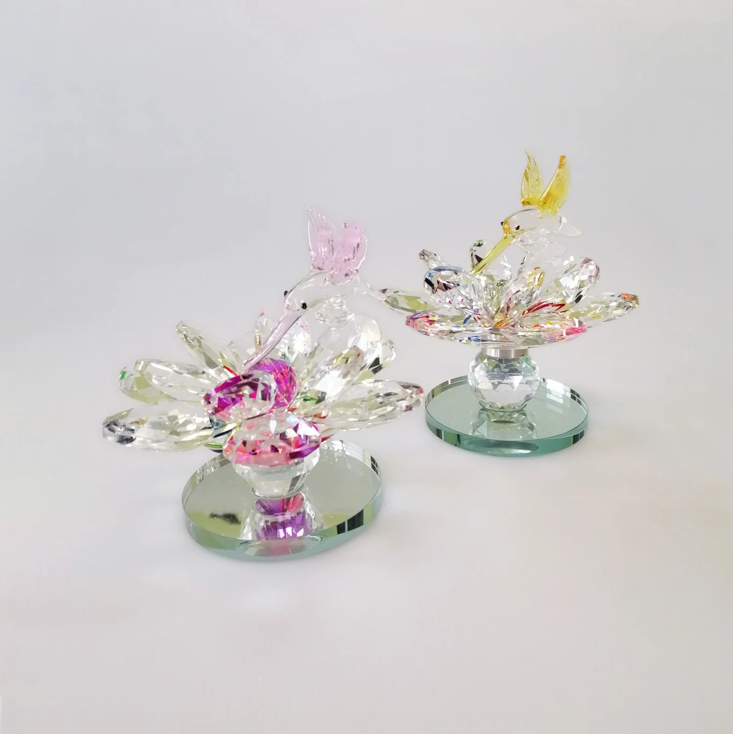 Rotating Crystal Flower Humming Bird - Image 2