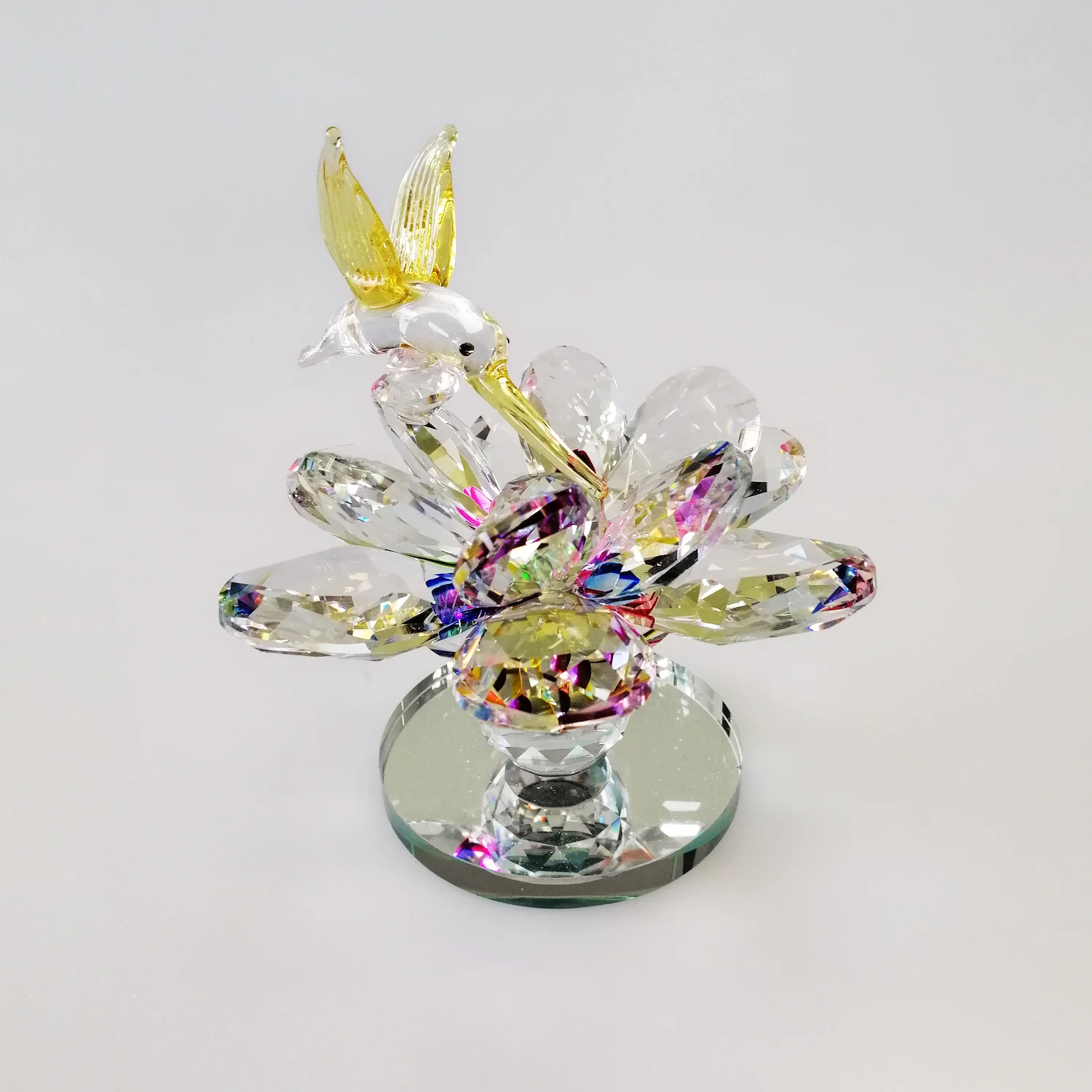 Rotating Crystal Flower Humming Bird - Image 3