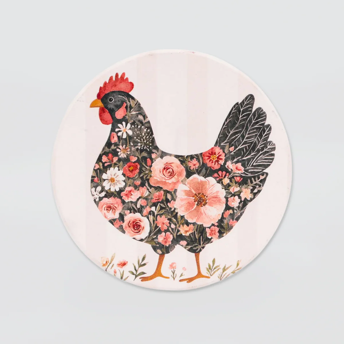 Cottage Grove - Ceramic Coaster - Dark Hen