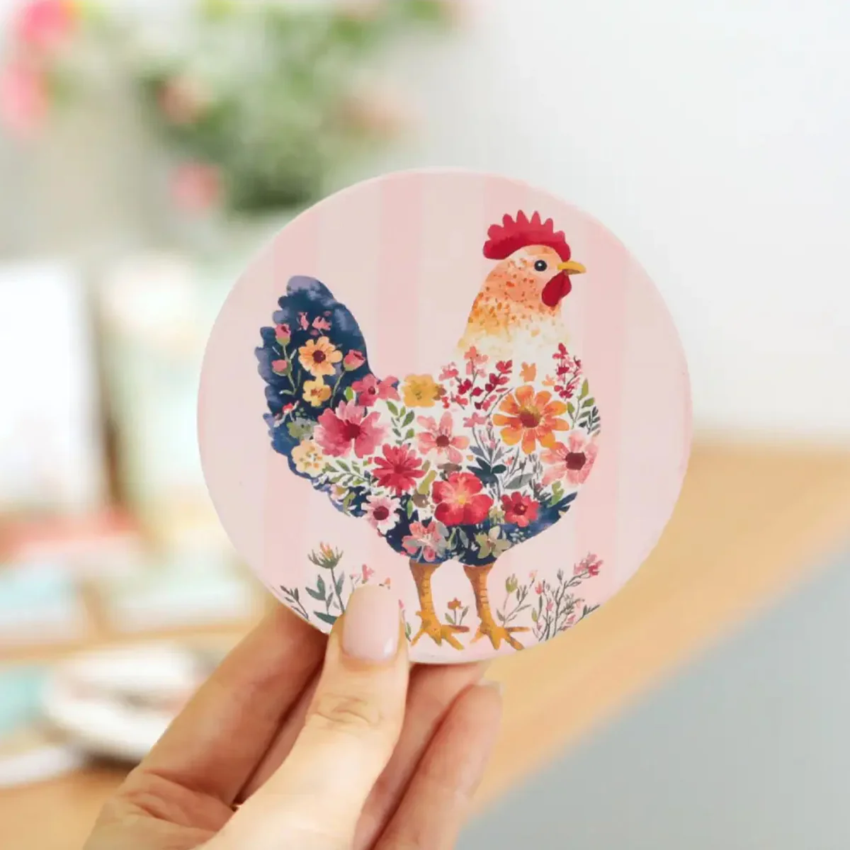 Cottage Grove - Ceramic Coaster - Hen - Image 2