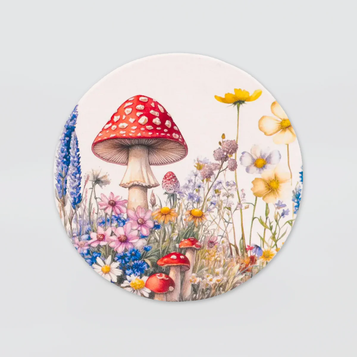 Cottage Grove Ceramic Coaster - Mushrooms