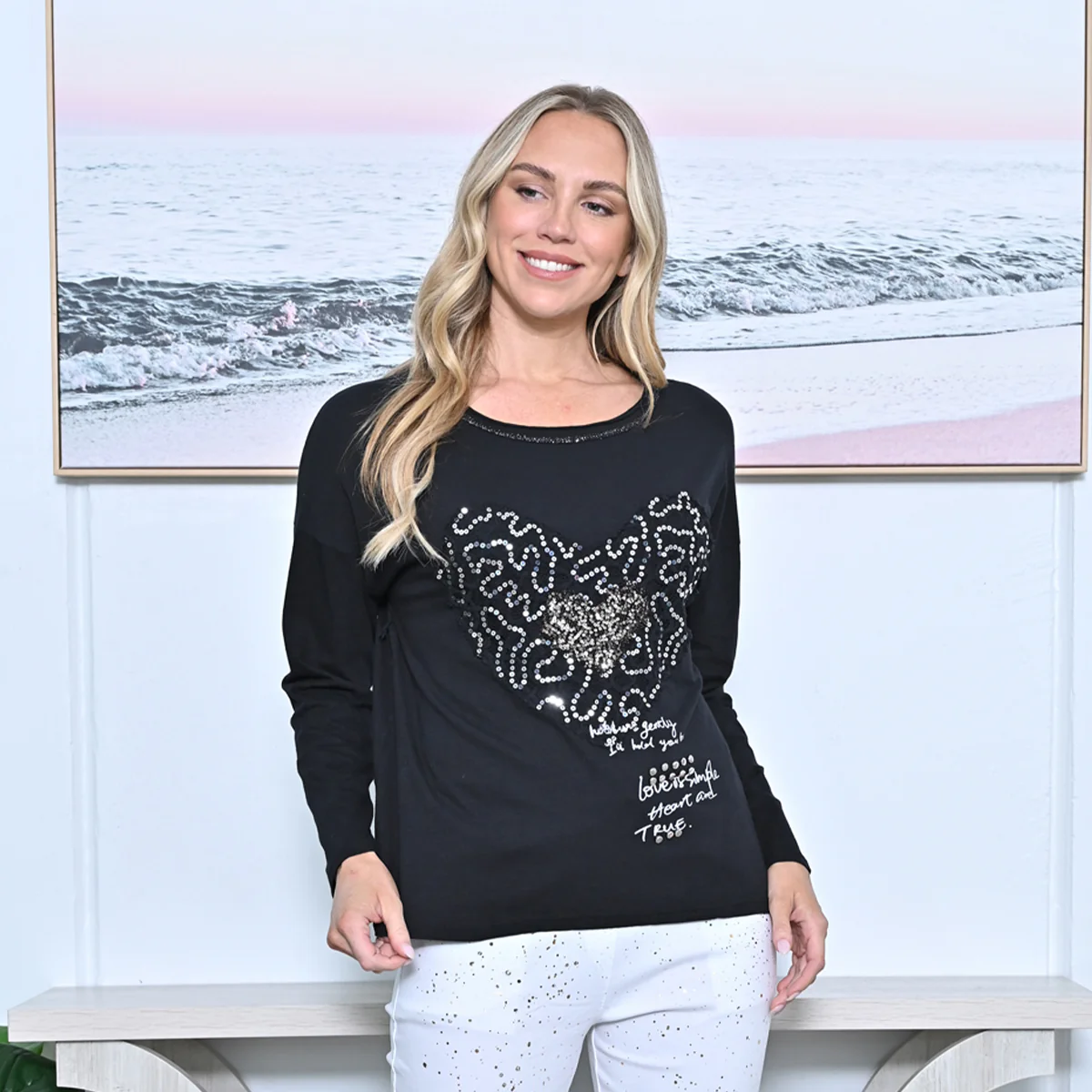 Cotton 'Heart' Longsleeve Tee