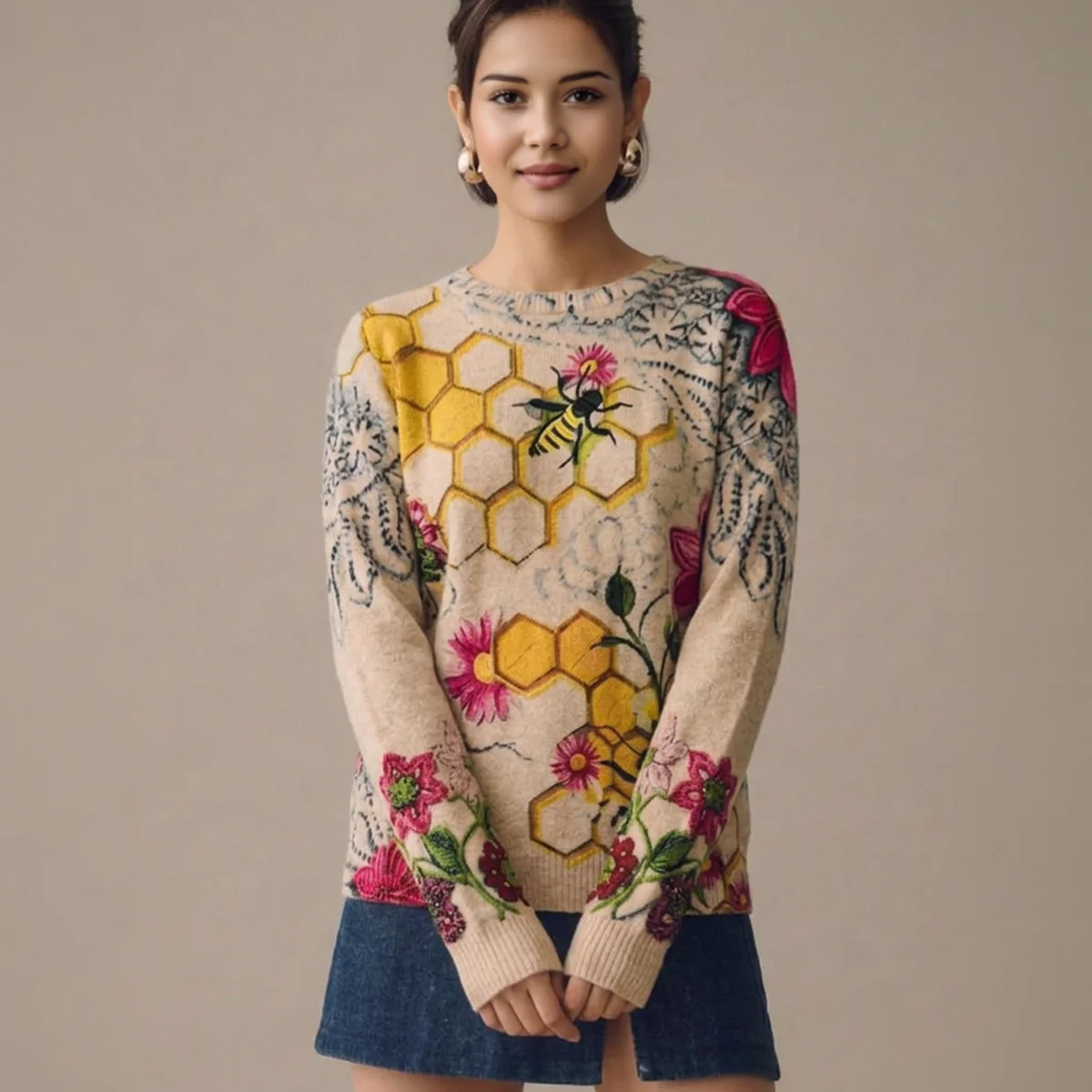 Knitted Top - 'Bees' - Image 2