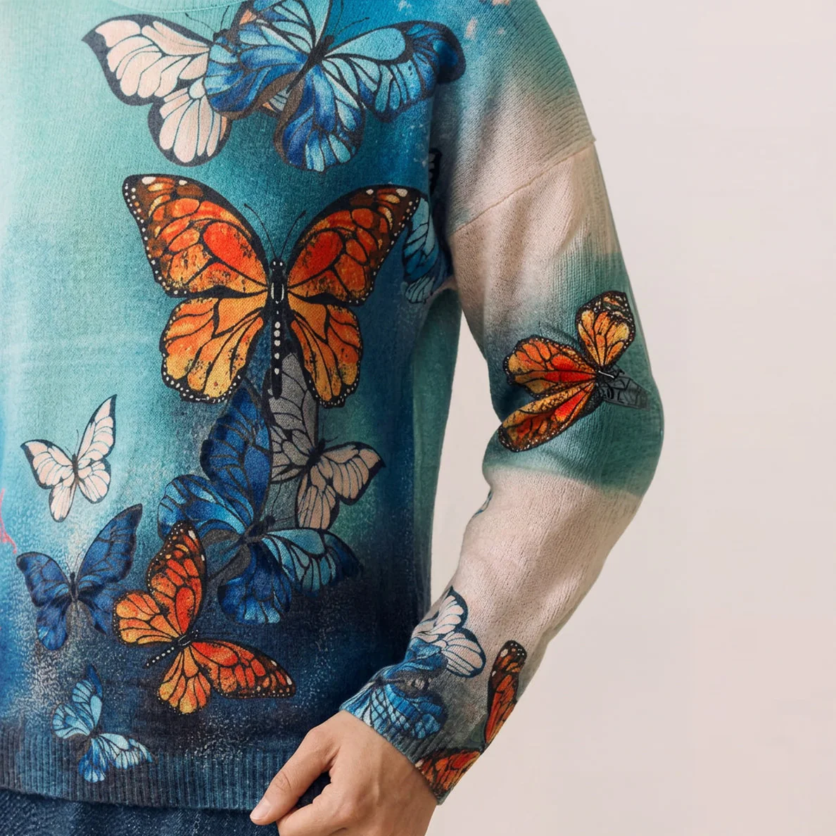 Knitted Top - 'Butterflies' - Image 3