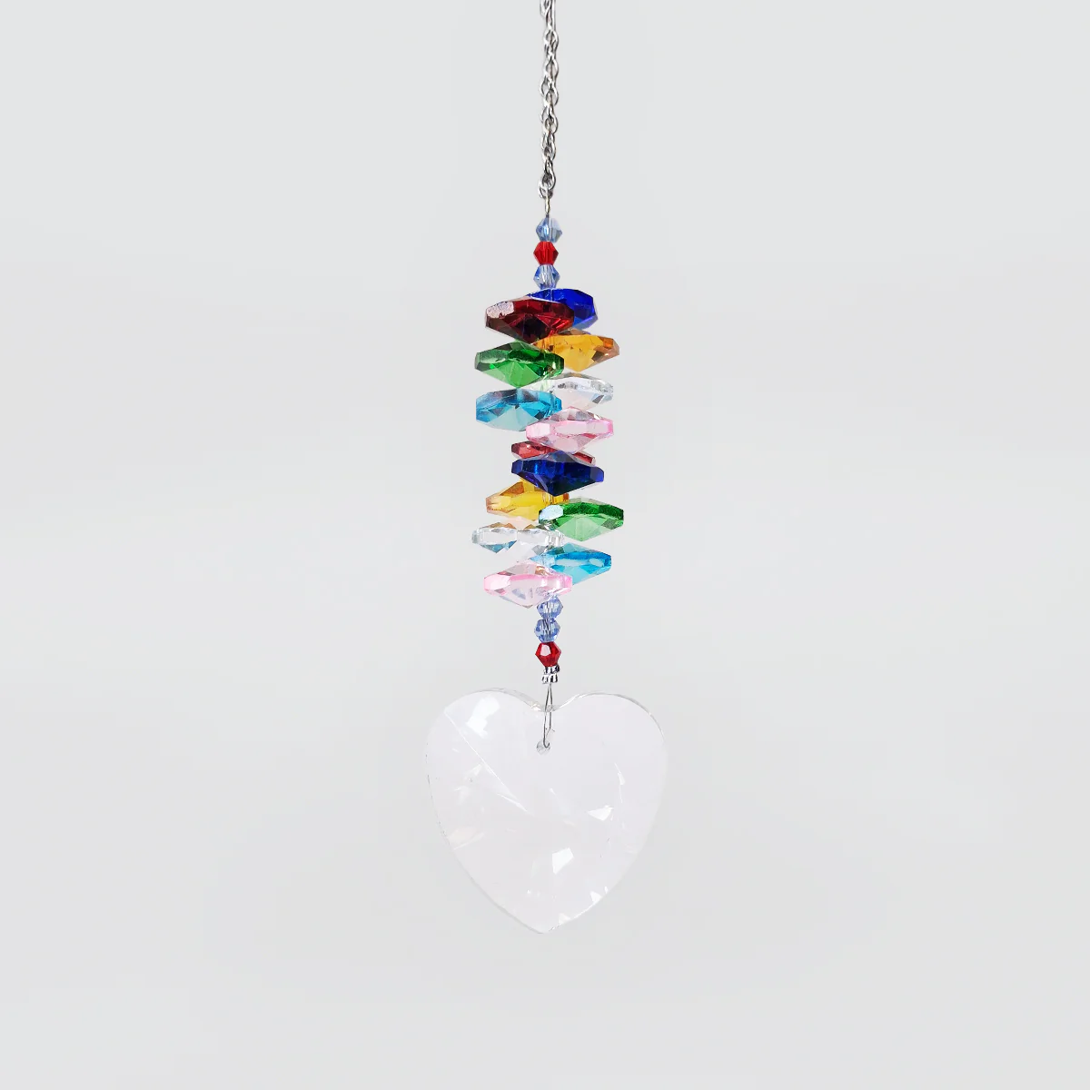 Crystal Suncatcher - 'Rainbow Heart'