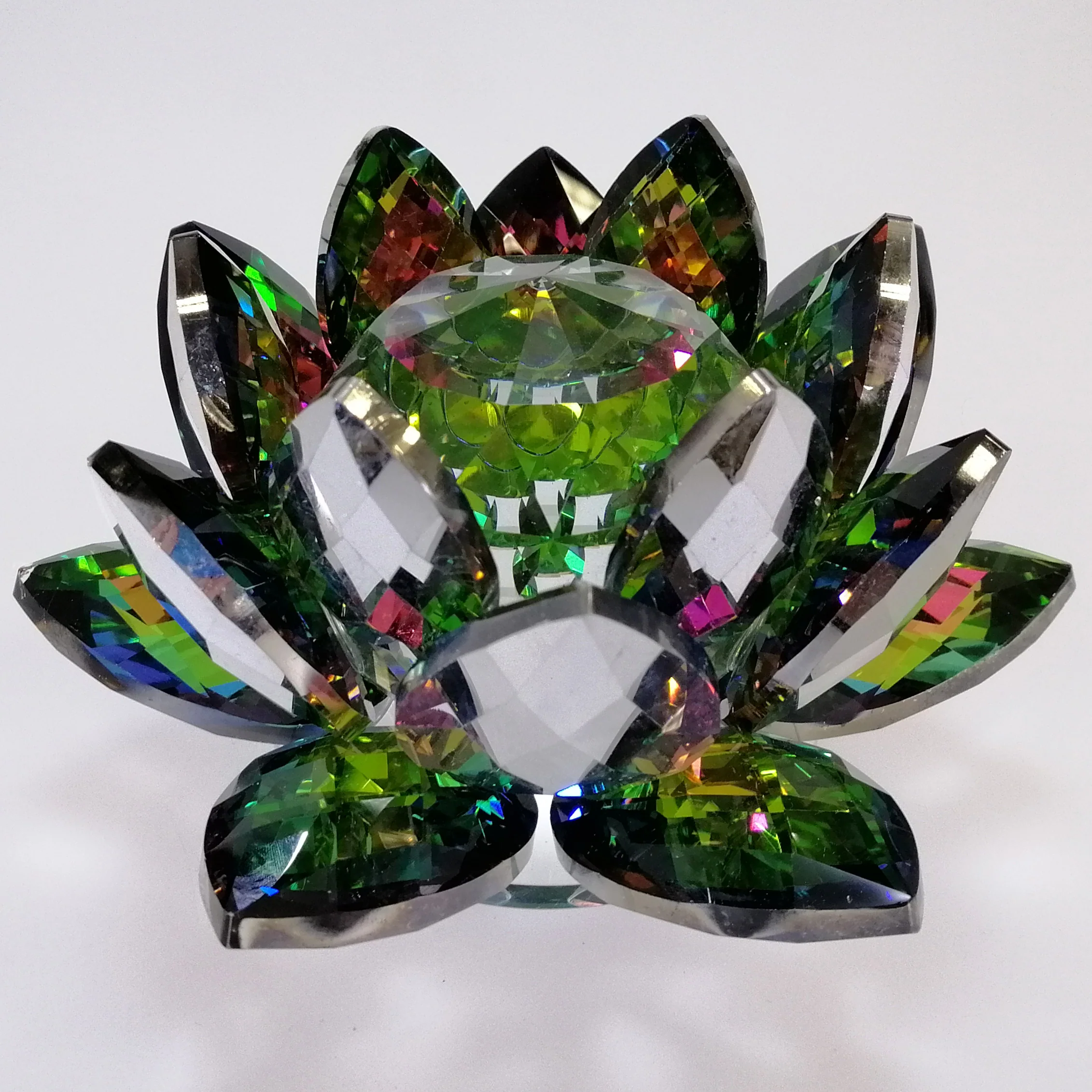 Dark Iridescent Lotus with Glass Orbs - Image 3