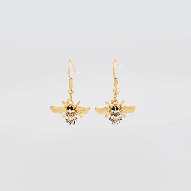 Diamante Gold 'Bee' Earrings