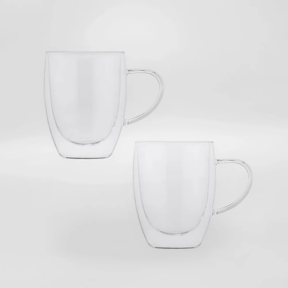 Double Wall Glass Mug Set/2