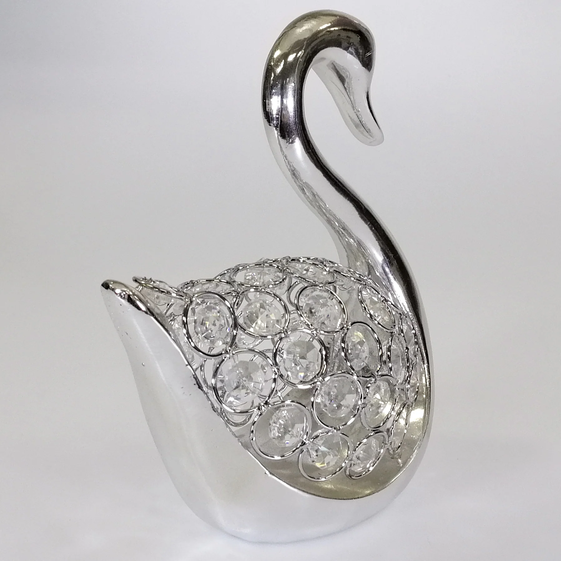 Electroplated Bling Swan Ornament - Image 4