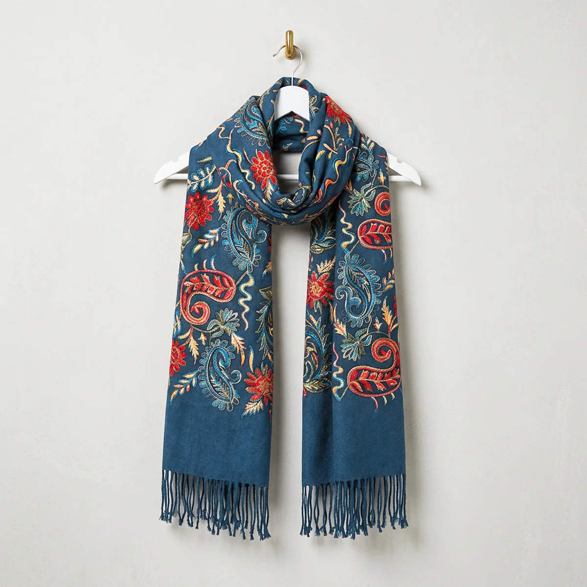 Embroidered Winter Tapestry Scarves - Image 2