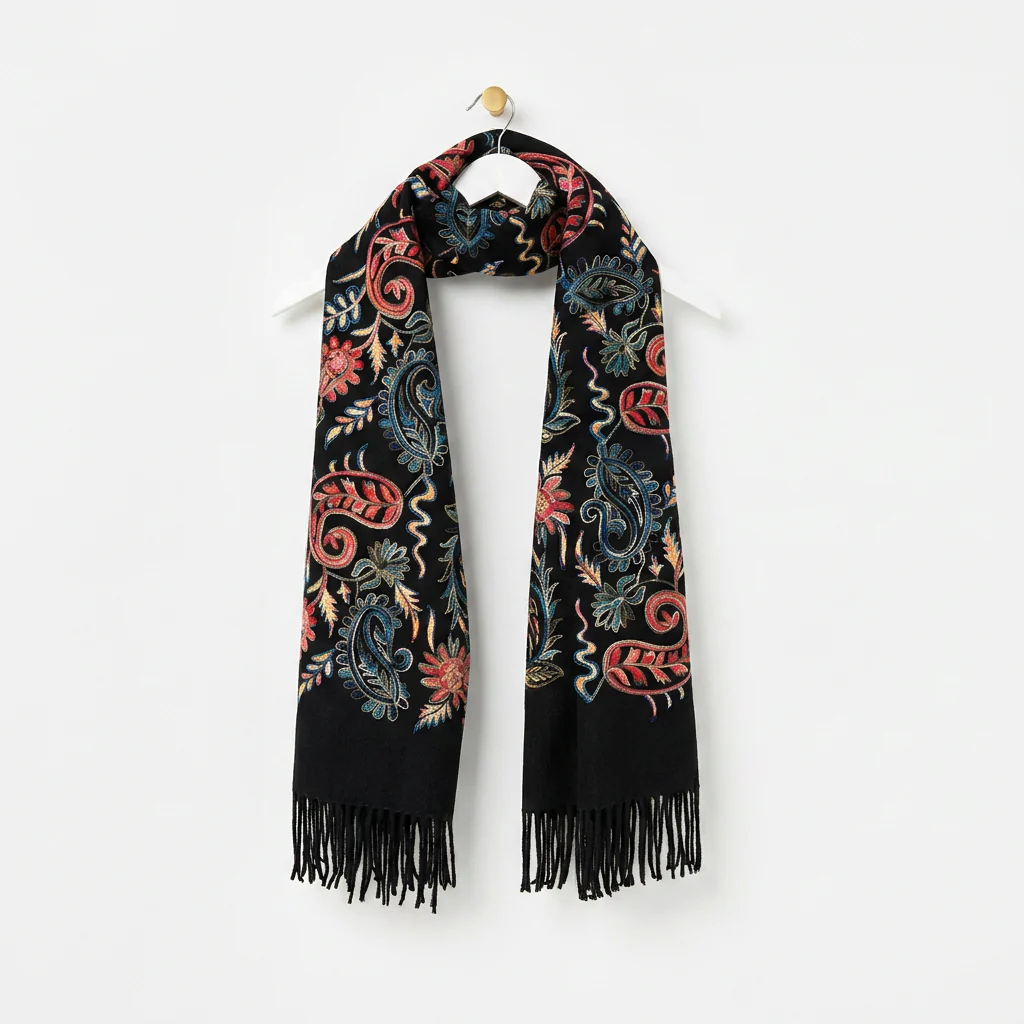 Embroidered Winter Tapestry Scarves - Image 3