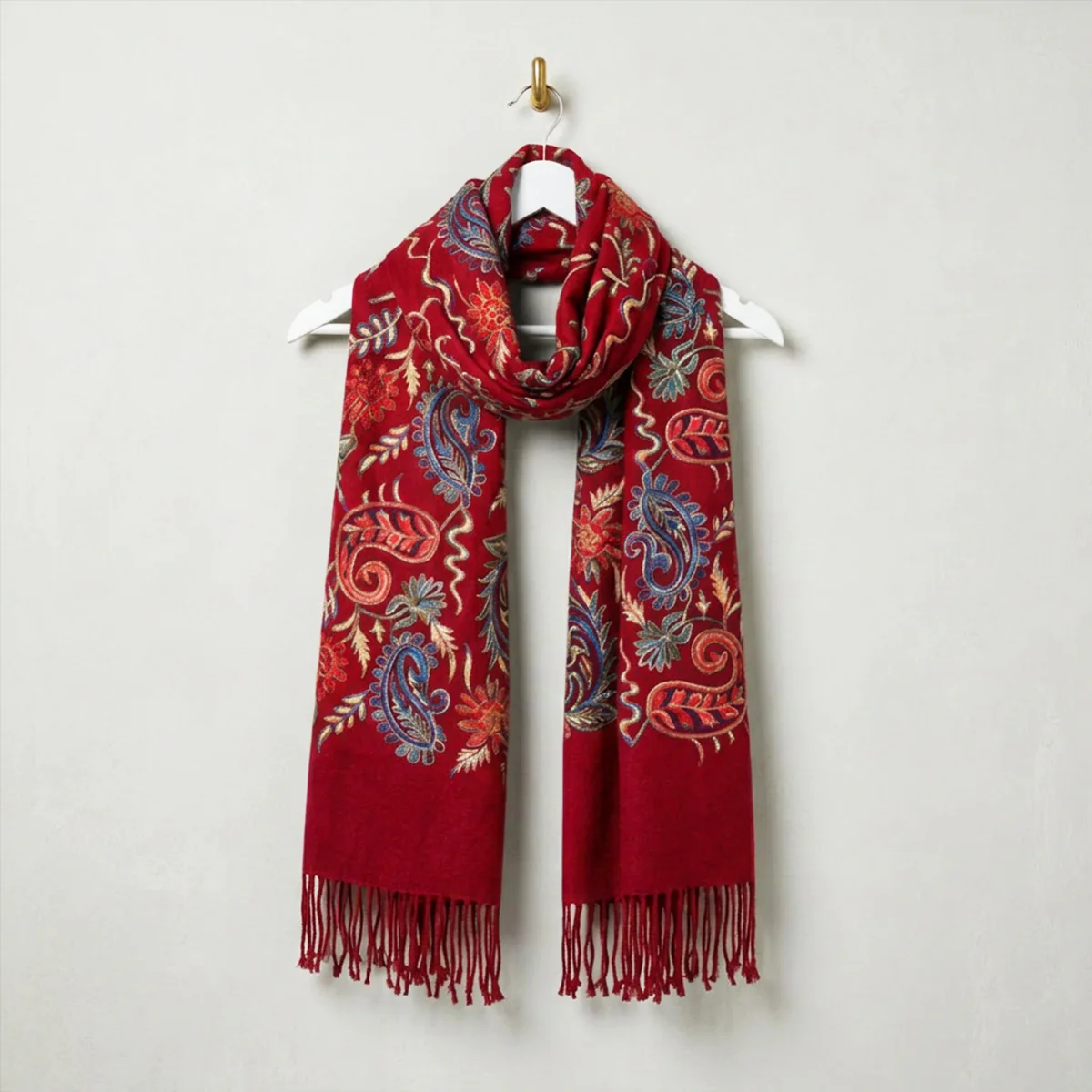 Embroidered Winter Tapestry Scarves - Image 4