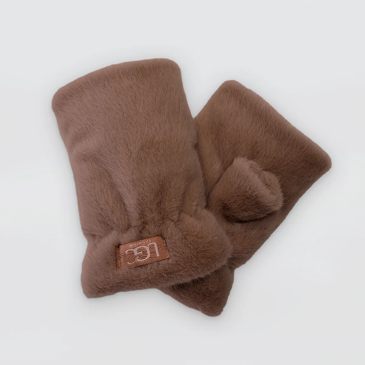 Faux Fur Fingerless Mitts - Image 3