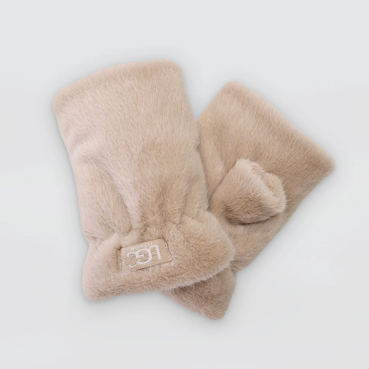 Faux Fur Fingerless Mitts - Image 4