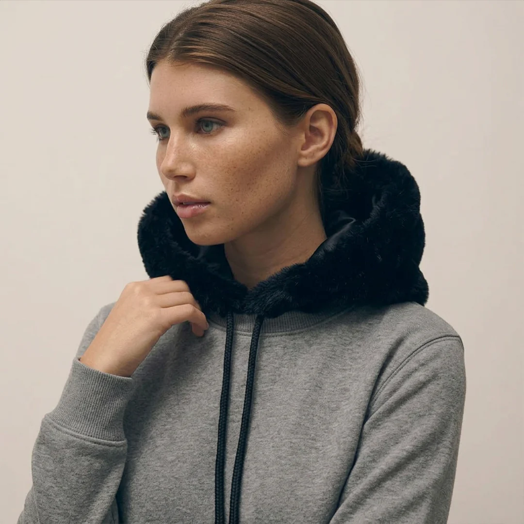 Faux Fur Hooded Scarves - Image 5