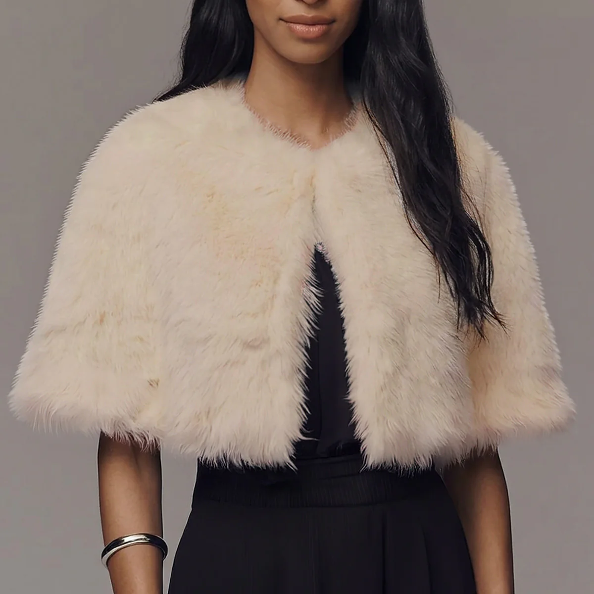 Faux Fur Shoulder Capes - Image 2