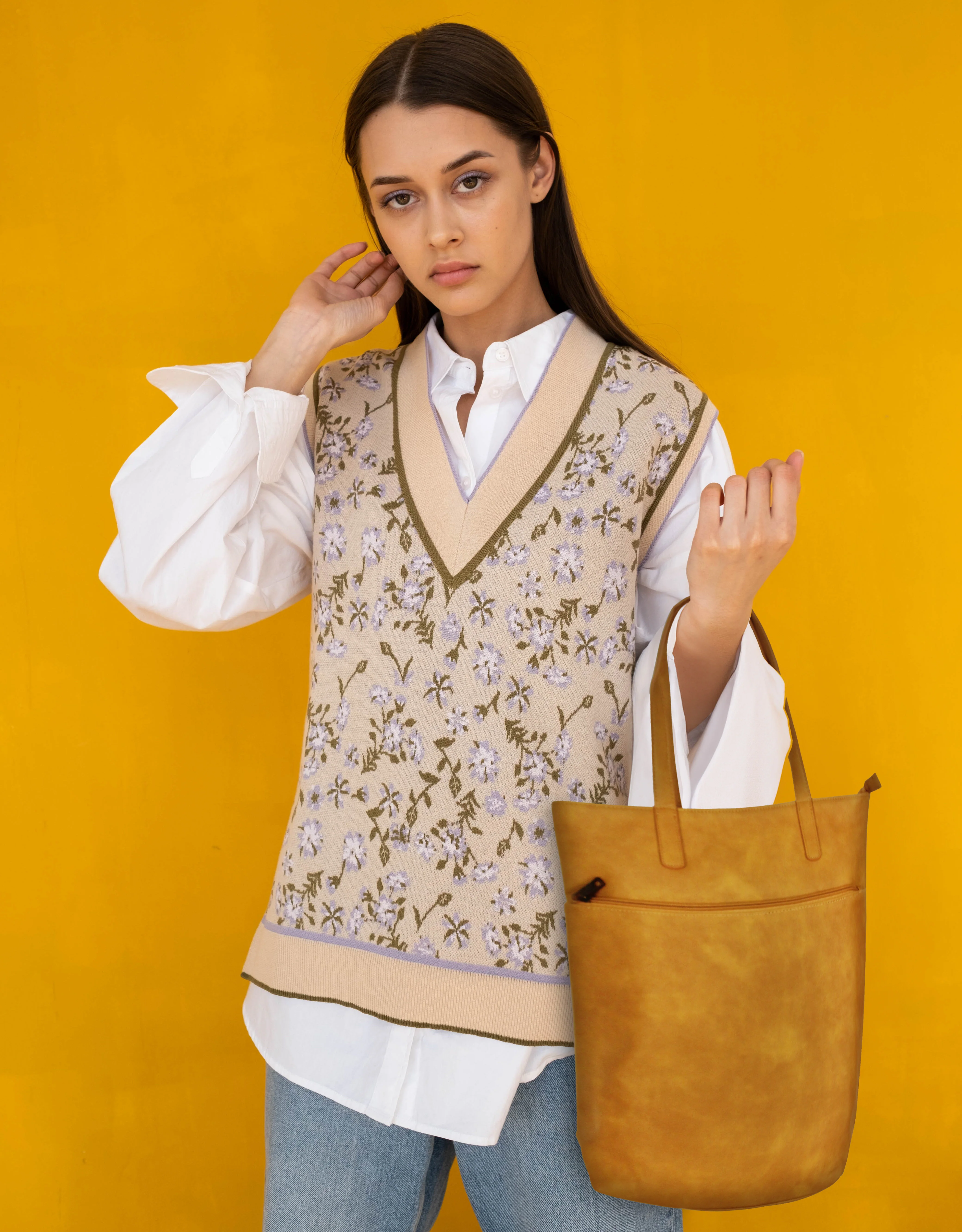 Moana RD - Fendalton Tote Bag - Mustard - Image 2