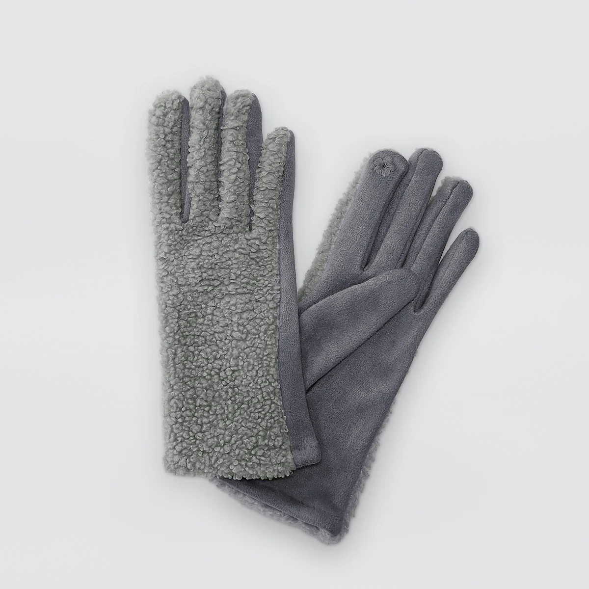 Fluffed Gloves - Suede Style - Image 3