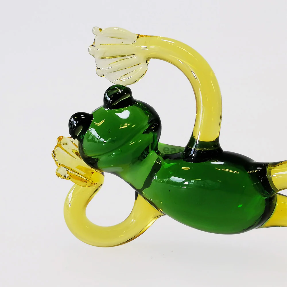 Frog On Elbow' Glass Frog - 8.5cm - Image 2