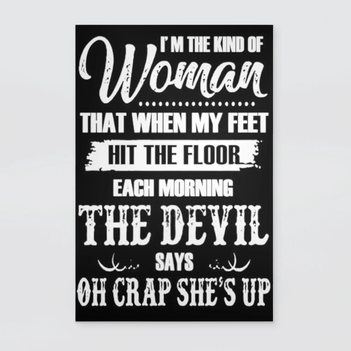 Fun Tin Sign - Devil Says Oh Crap!