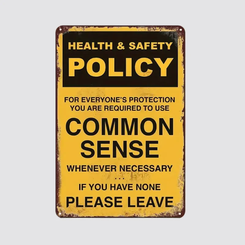 Fun Tin Sign - 'Health & Safety'