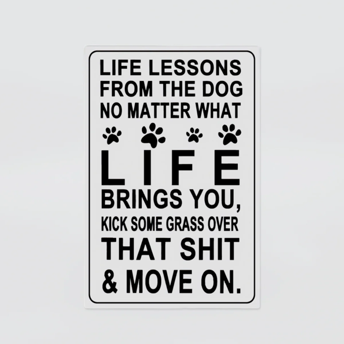 Fun Tin Sign - 'Kick Some Grass'