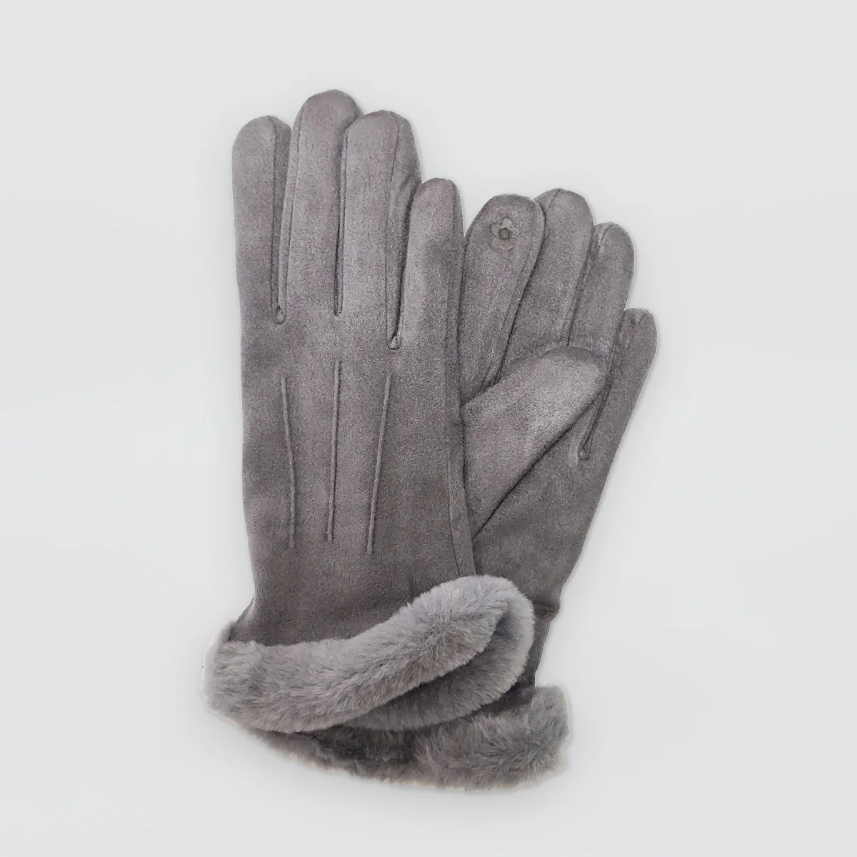 Fur Cuff Gloves With Soft Inner - Image 2
