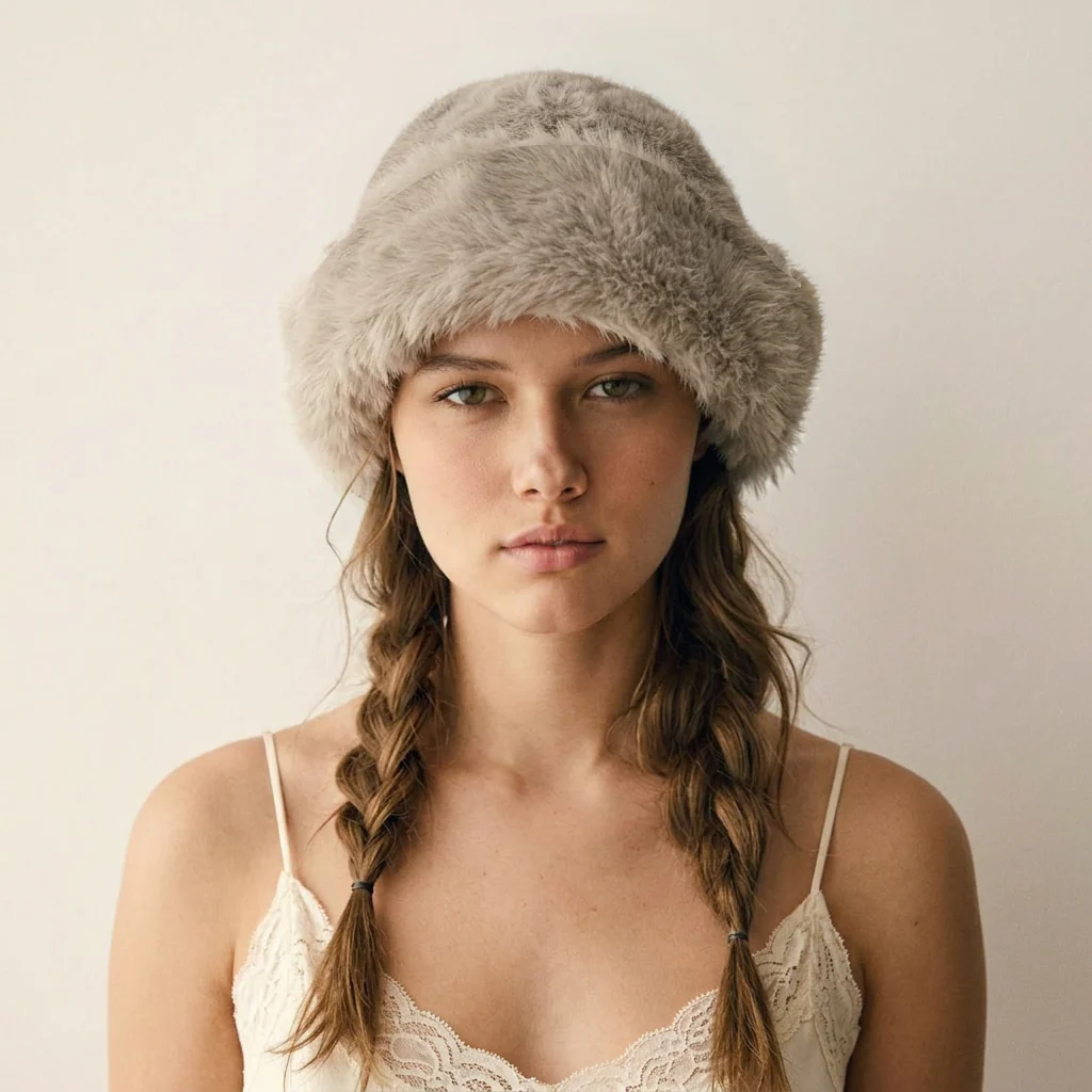 Fur Trim Ear Warmer Beanies - Image 4