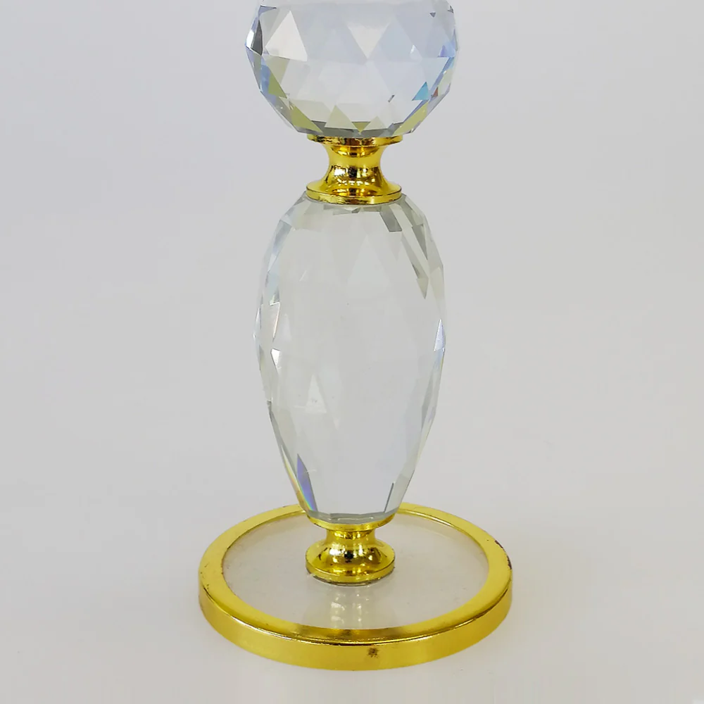 Glass Flower Candle Holder - Gold - Image 4