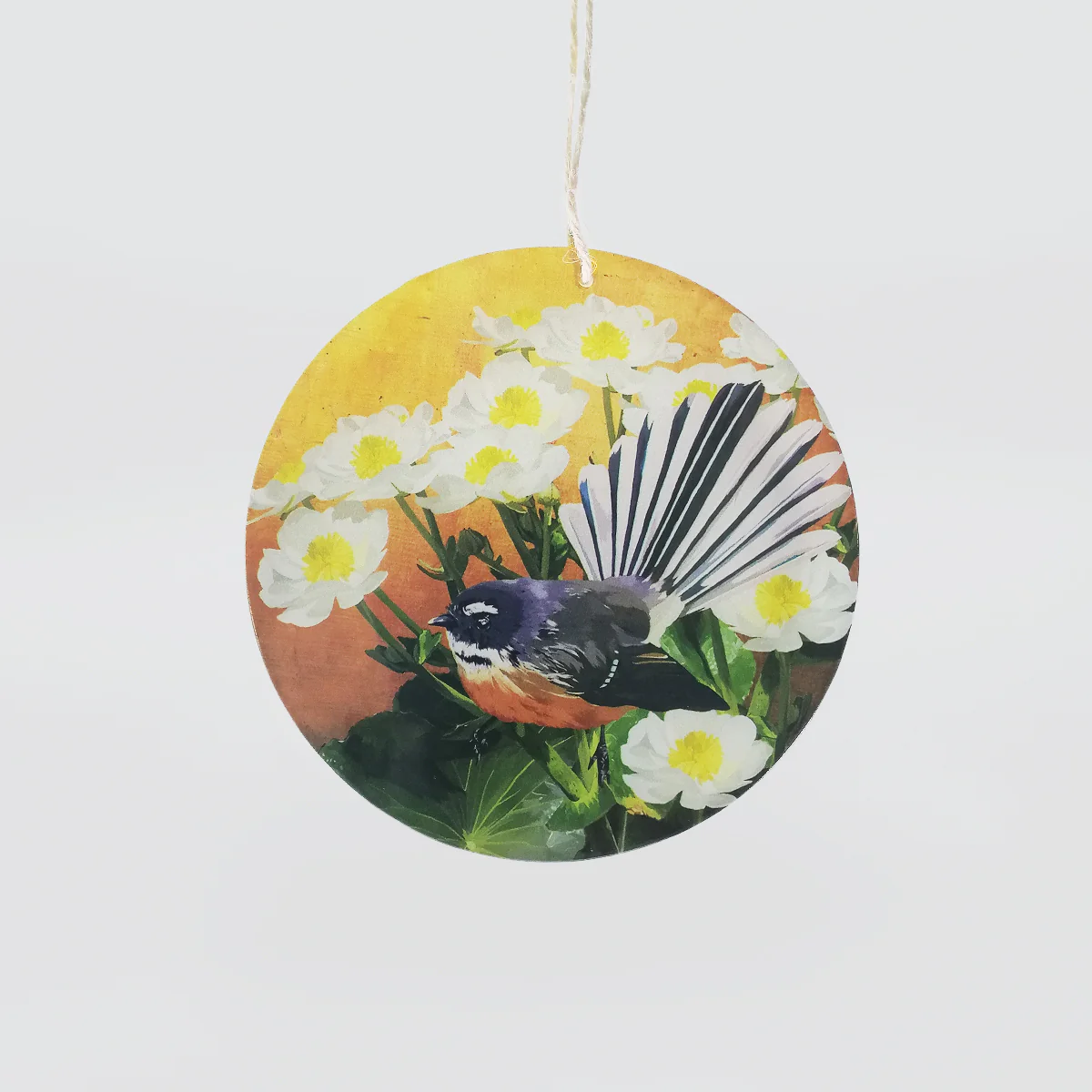 Glass Hanging Circles - NZ Birds - Image 3