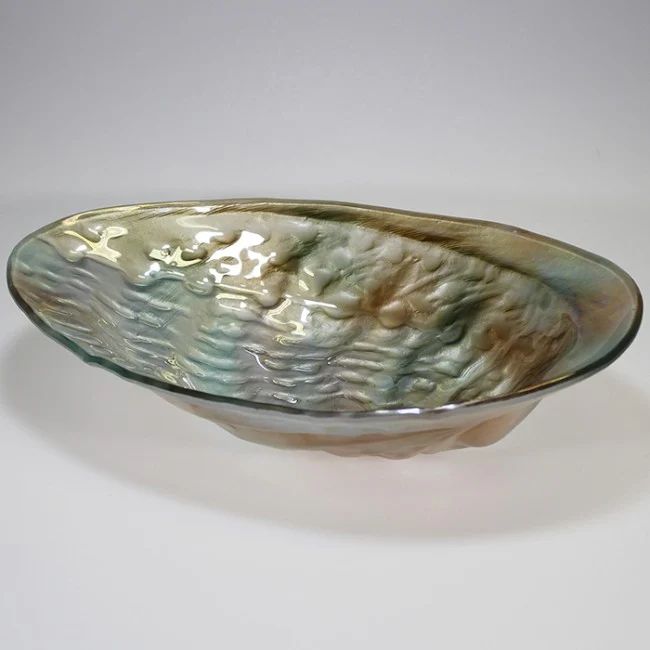Glass Paua-look Bowl - 32cm - Image 2