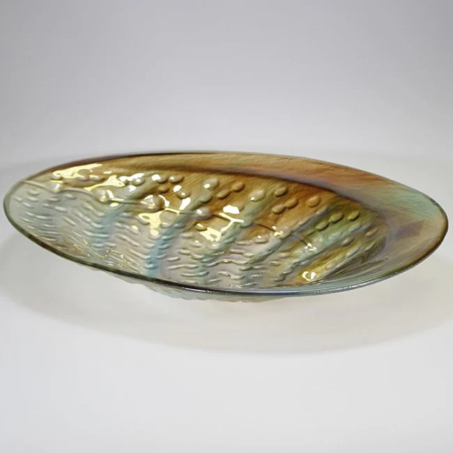 Glass Paua-look Bowl - 43cm - Image 2