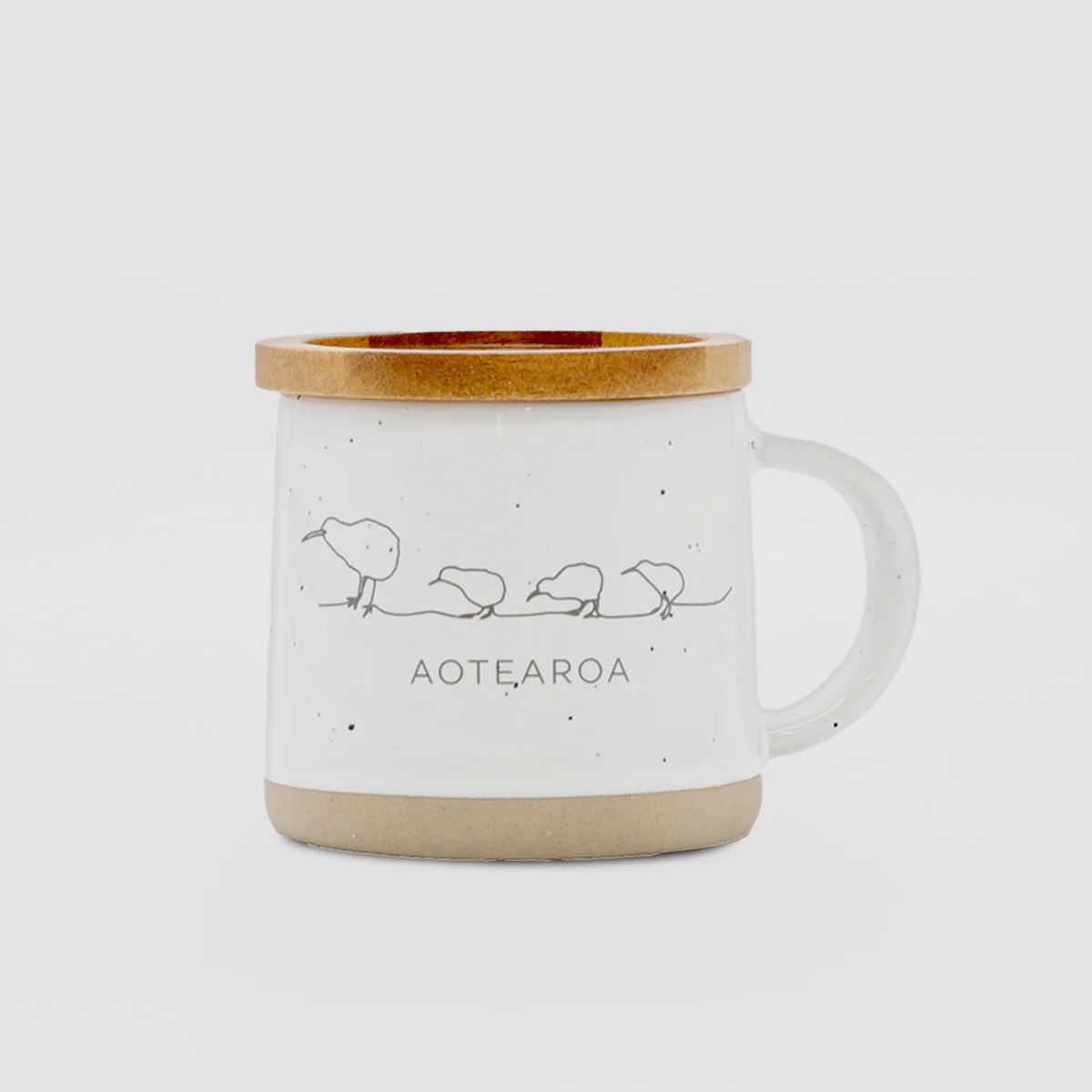 Glazed Espresso Mugs 'Kiwis'