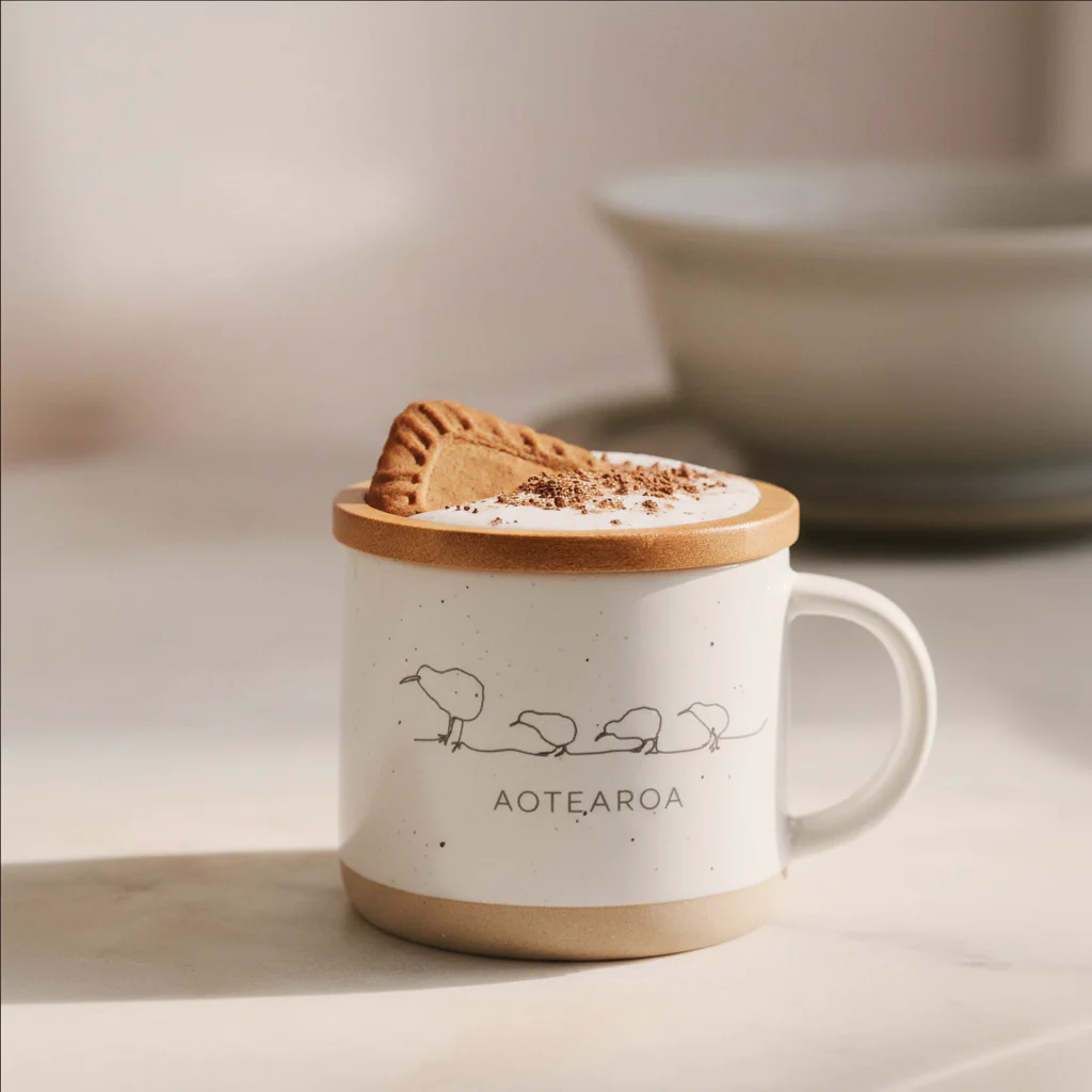 Glazed Espresso Mugs 'Kiwis' - Image 2