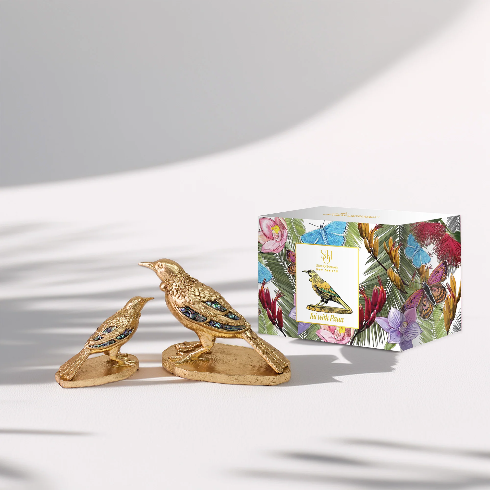 Gold & SIlver Style Tuis With Paua - Image 2