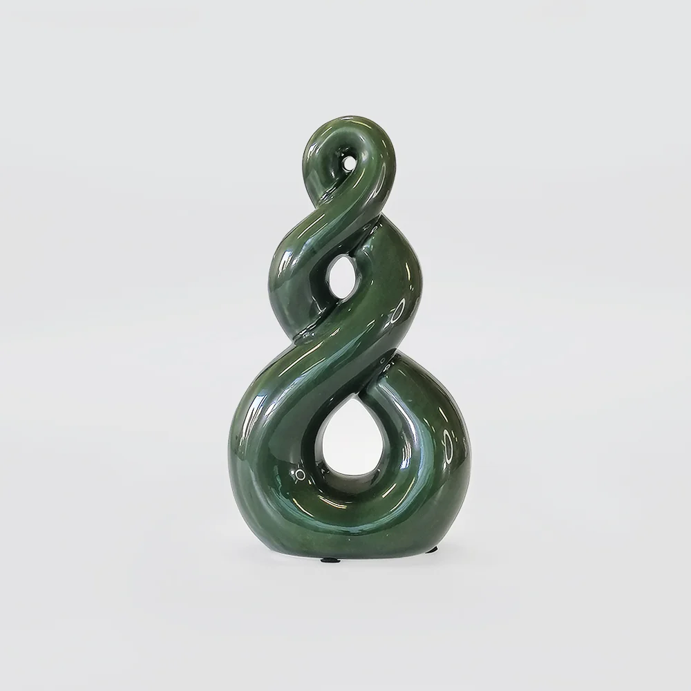 Green Ceramic Eternal Knot - 23cm