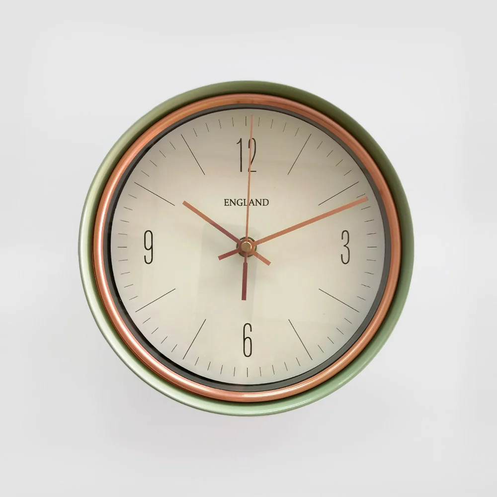 Green Clock W/ Rose Gold Ring - 20cm