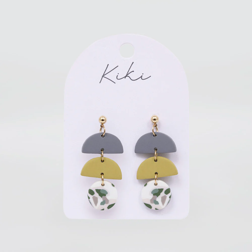 Green Terrazzo Earrings - Image 2