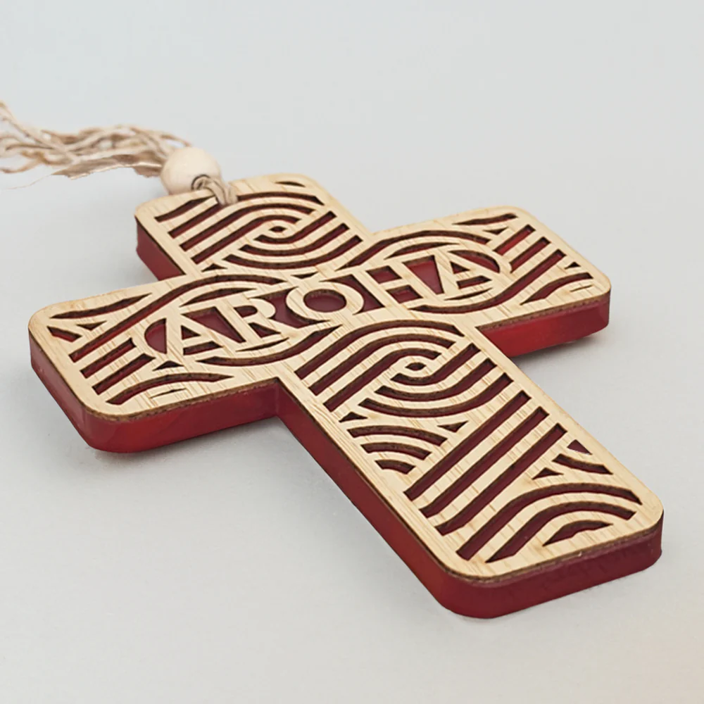 Hanging Cross 'Aroha' - Image 2