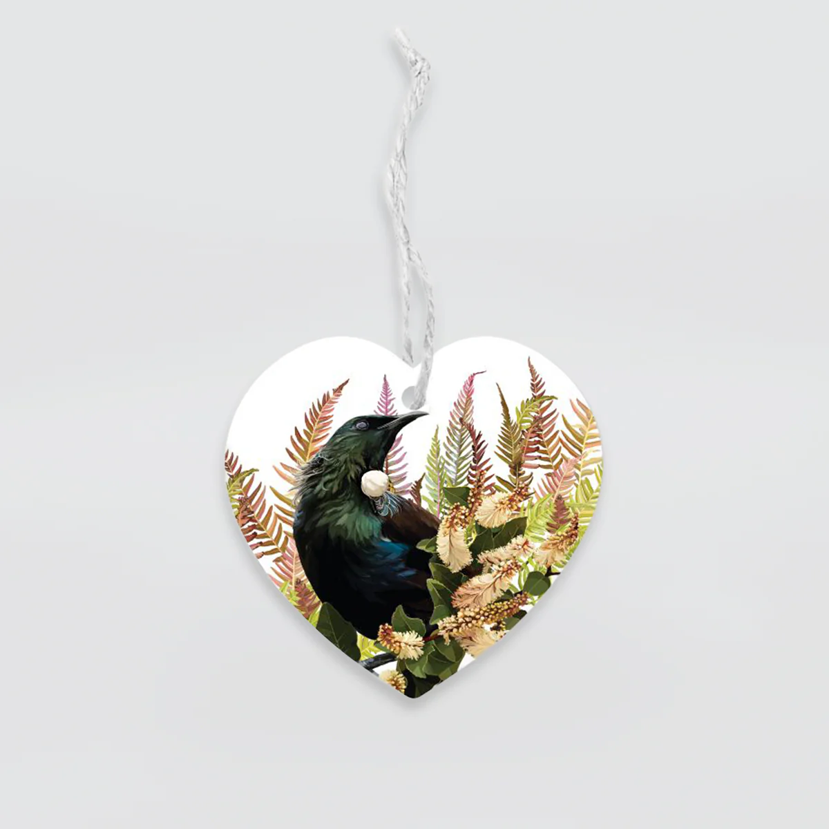 Hanging Hearts - 'Tui On Fern'
