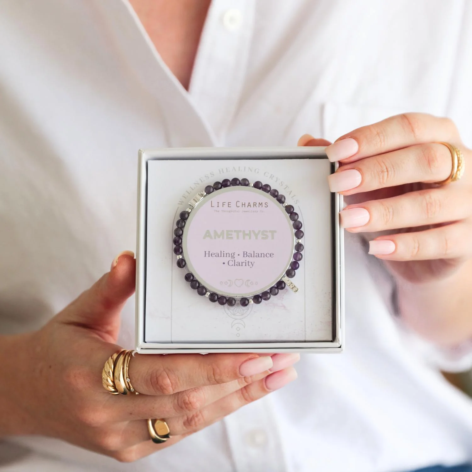 Healing Stone Bracelet - Amethyst - Image 4